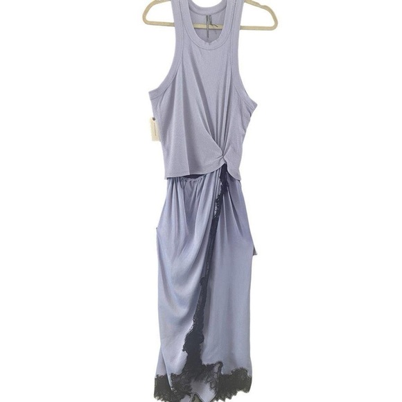 Anthropologie the Keeley Twofer blue lace trim midi dress NWT S - Picture 4 of 4